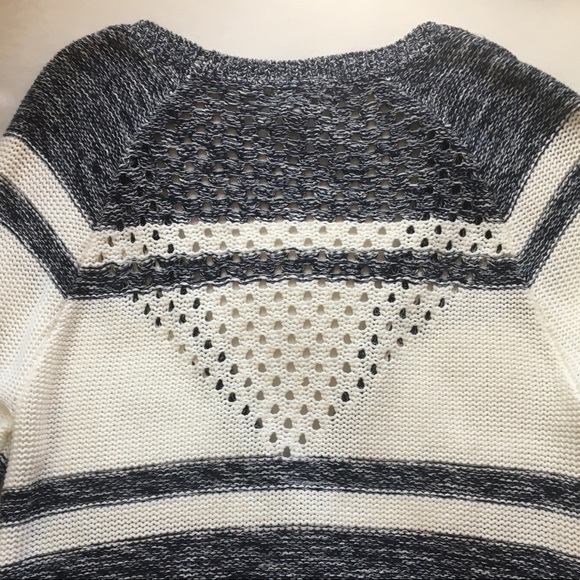 Navy and white crocheted sweater! - Picture 8 of 8